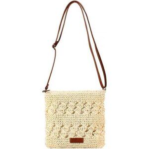 Summer Straw Bag for Women Small Beach Crossbody Bag Bohemian Weave Handmade